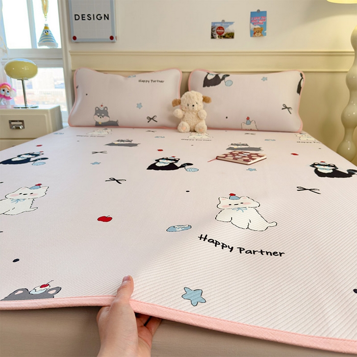 91家纺网 家纺一手货源 找家纺 （总）几禾 2026新款卡通印花凉感凉豆豆凉席系列