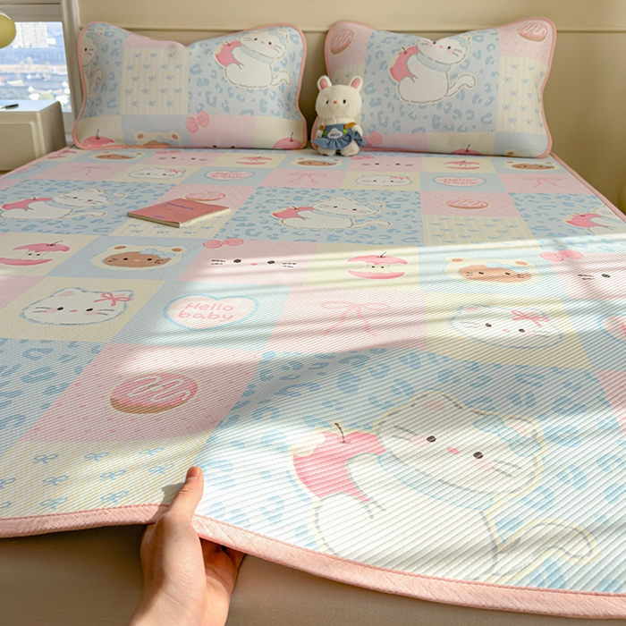 91家纺网 家纺一手货源 找家纺 （总）几禾 2026新款卡通印花凉感凉豆豆凉席系列