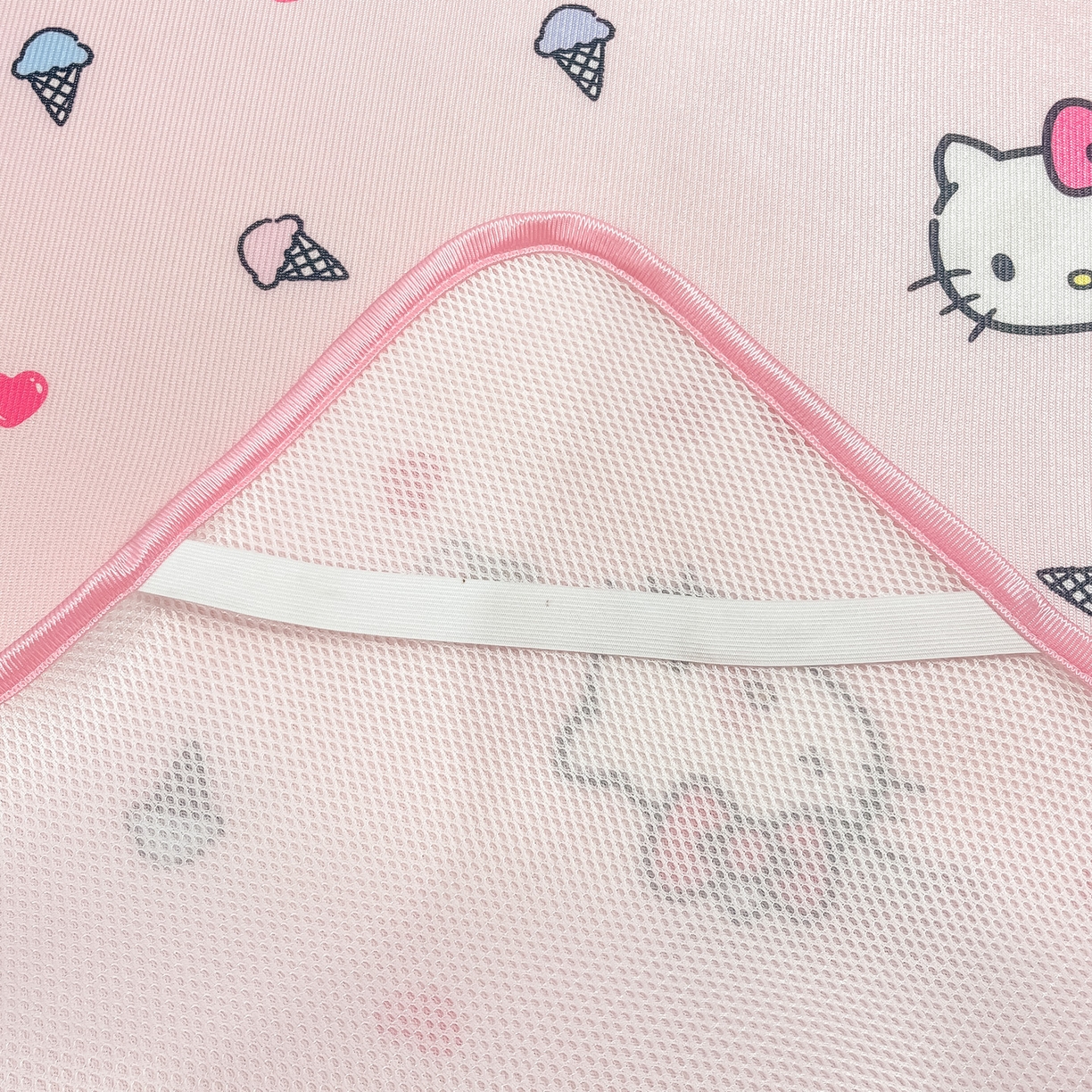 91家纺网 家纺一手货源 找家纺 暮思家居 2026新款三丽鸥正版授权数码印花A类可机洗1200D冰丝凉席三件套平铺款系列 平铺款-甜筒KT