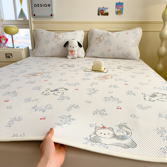 91家纺网 家纺一手货源 找家纺 （总）几禾 2026新款卡通印花凉感凉豆豆凉席系列