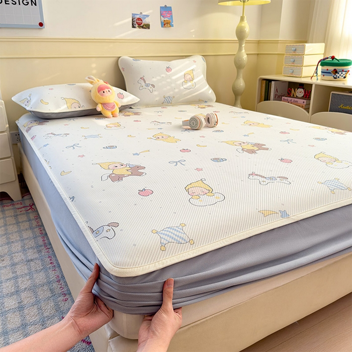 91家纺网 家纺一手货源 找家纺 （总）几禾 2026新款卡通印花凉感凉豆豆凉席系列