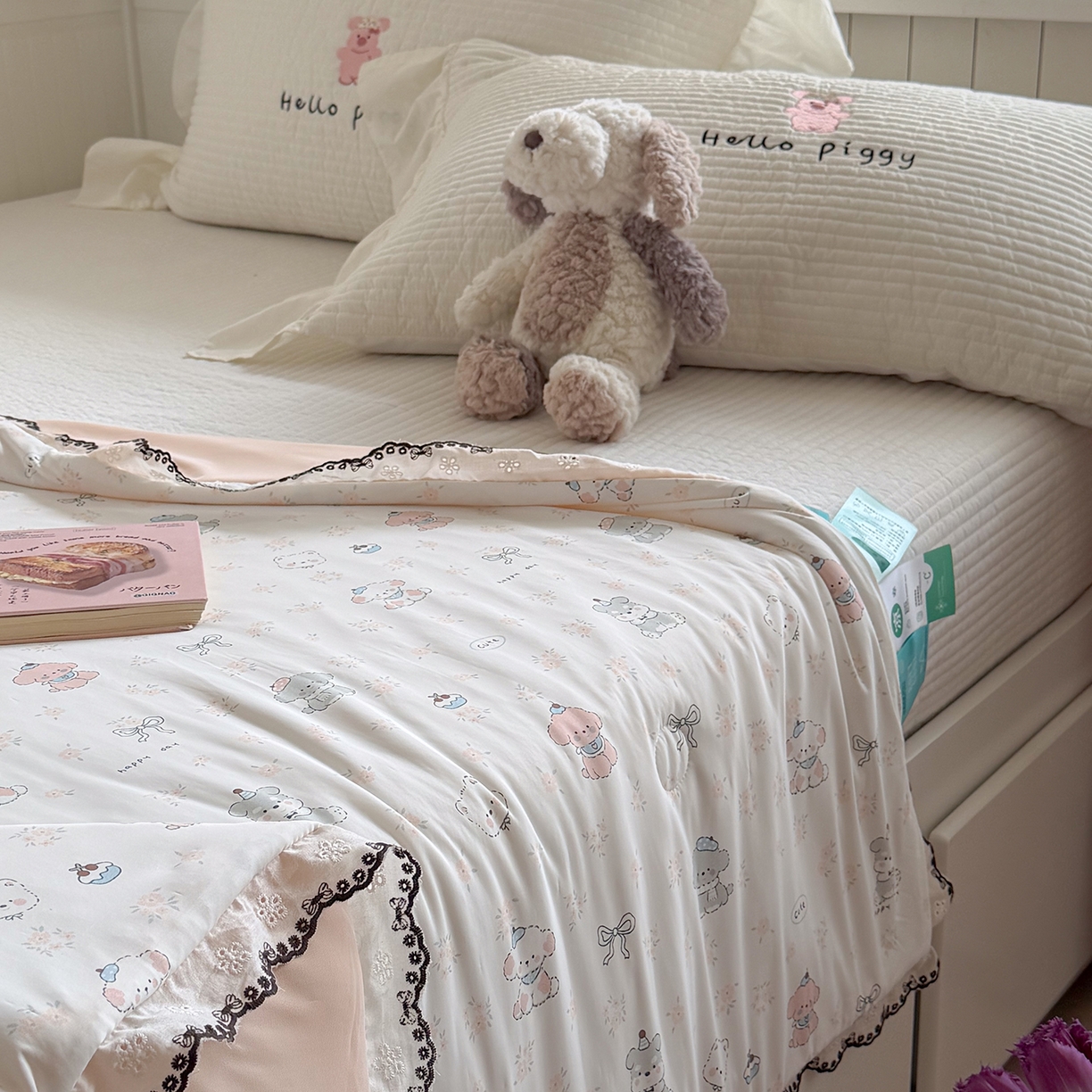 91家纺网 家纺一手货源 找家纺 （总）Sweet dreams甜梦 2026新款A类蕾丝花边锦氨凉感夏凉被