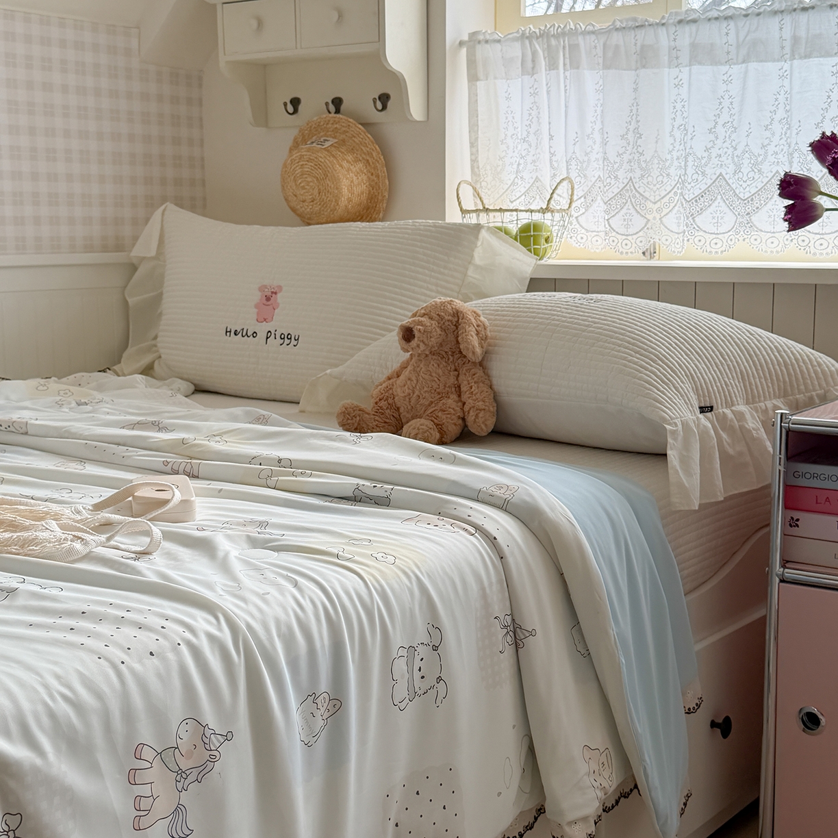 91家纺网 家纺一手货源 找家纺 （总）Sweet dreams甜梦 2026新款A类蕾丝花边锦氨凉感夏凉被