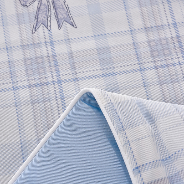 91家纺网 家纺一手货源 找家纺 才森家纺 2026新款A类冷感印花夏被被子被芯 格子蝴蝶结