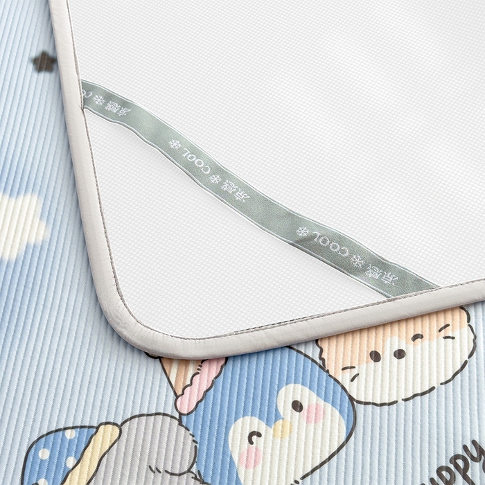 91家纺网 家纺一手货源 找家纺 几禾 2026新款卡通印花凉感凉豆豆凉席系列 开心一家--床席款