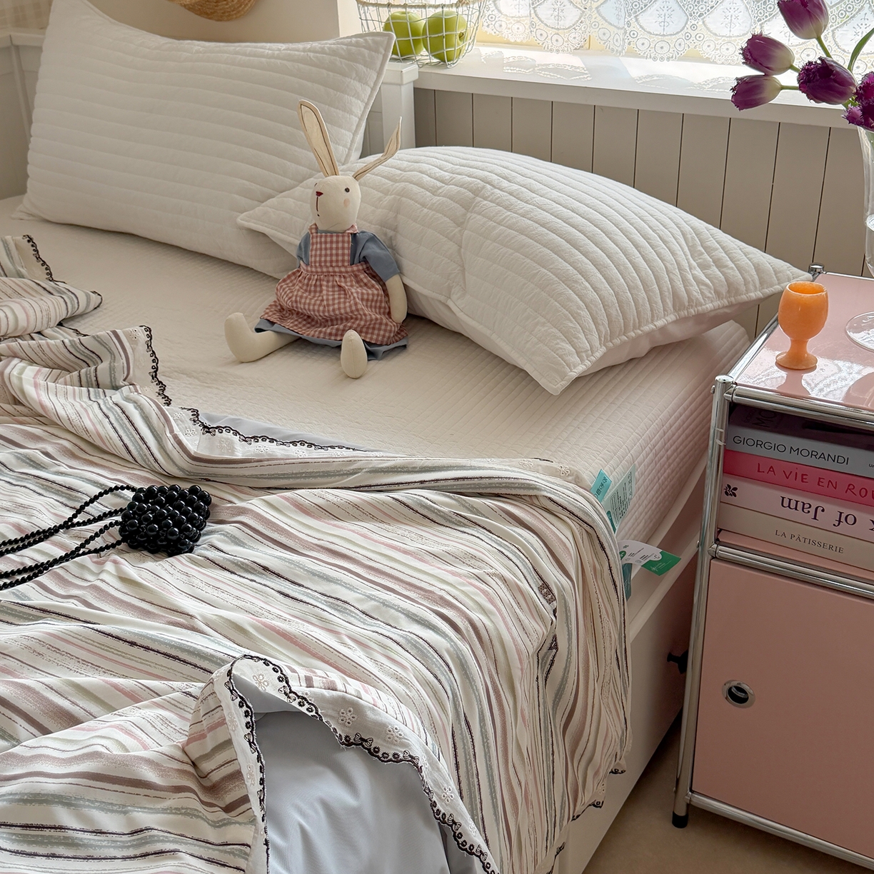 91家纺网 家纺一手货源 找家纺 Sweet dreams甜梦 2026新款A类蕾丝花边锦氨凉感夏凉被 mm线