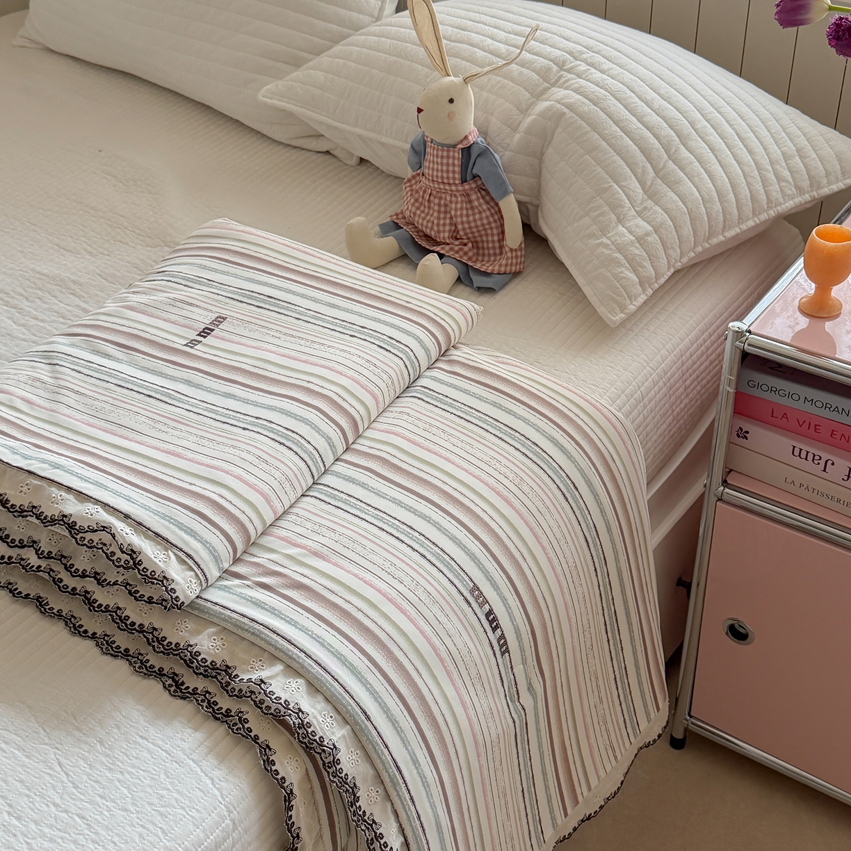 91家纺网 家纺一手货源 找家纺 Sweet dreams甜梦 2026新款A类蕾丝花边锦氨凉感夏凉被 mm线