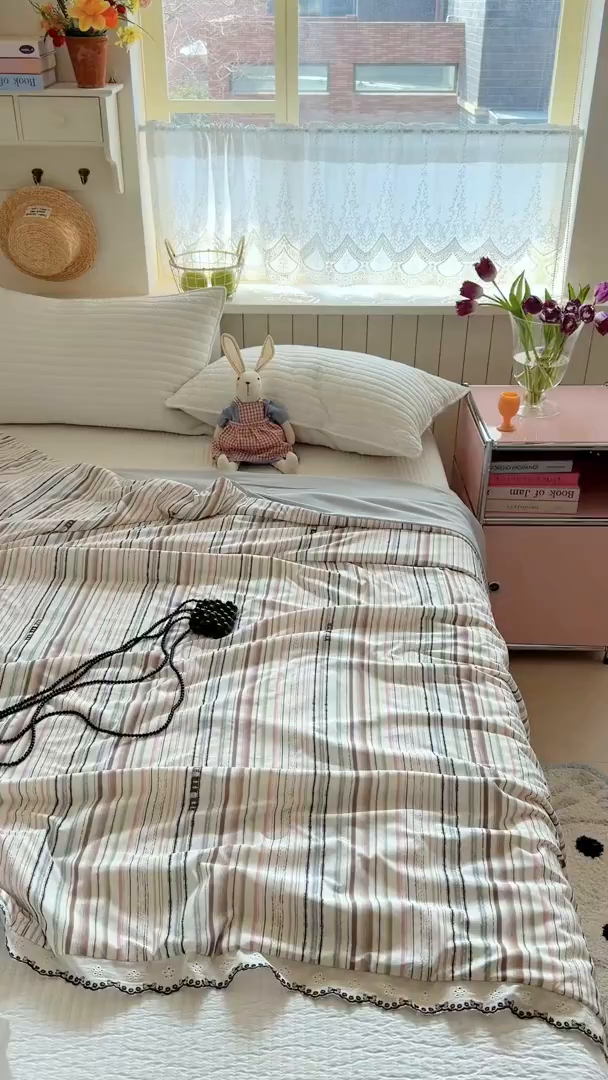 91家纺网 家纺一手货源 找家纺 Sweet dreams甜梦 2026新款A类蕾丝花边锦氨凉感夏凉被 mm线