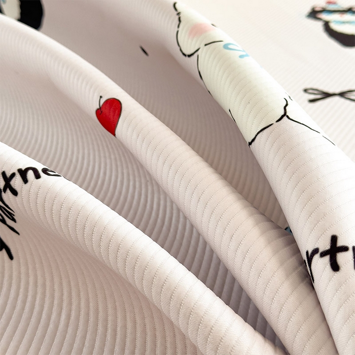 91家纺网 家纺一手货源 找家纺 几禾 2026新款卡通印花凉感凉豆豆凉席系列 快乐伙伴--床席款