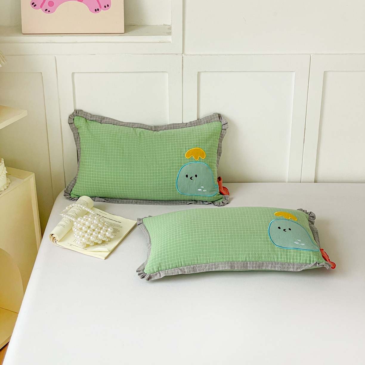 91家纺网 家纺一手货源 找家纺 （总）梦叶草 2026新款全棉小鲸鱼荞麦枕枕头枕芯