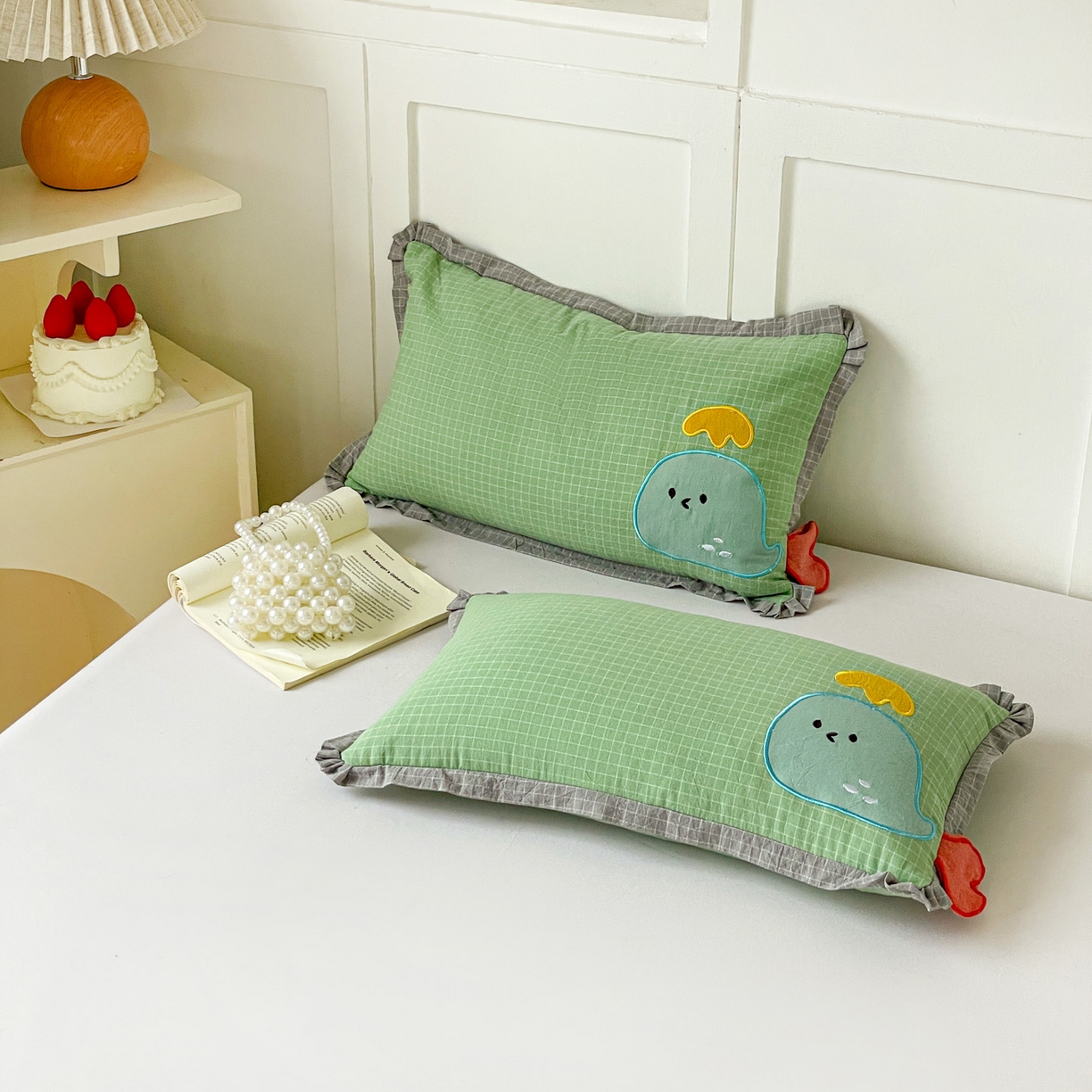 91家纺网 家纺一手货源 找家纺 （总）梦叶草 2026新款全棉小鲸鱼荞麦枕枕头枕芯