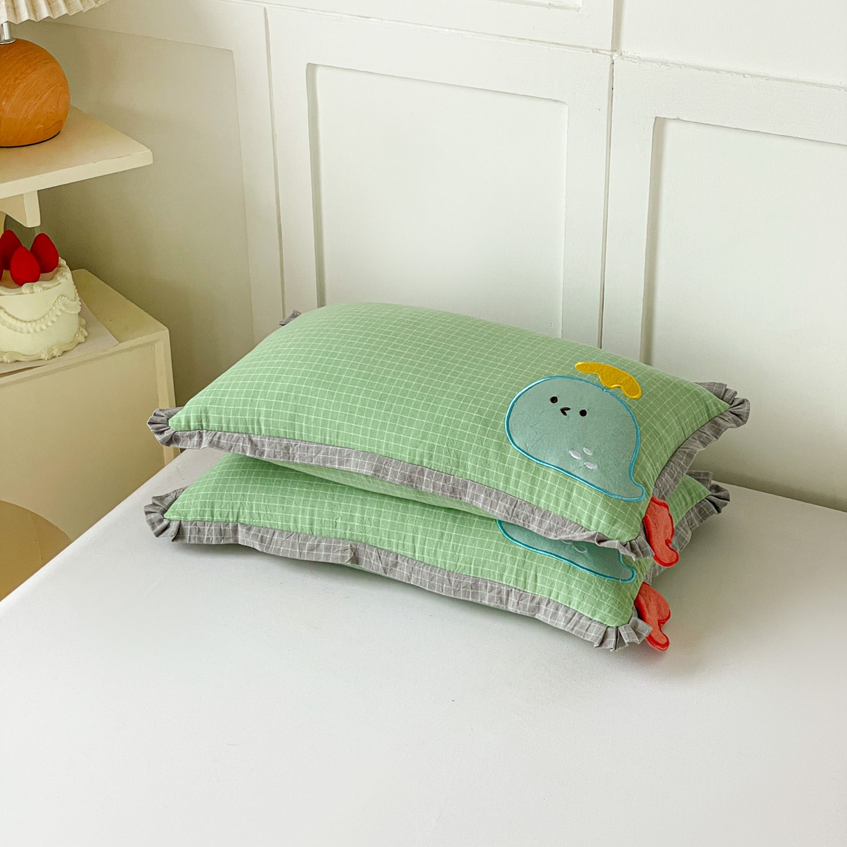 91家纺网 家纺一手货源 找家纺 （总）梦叶草 2026新款全棉小鲸鱼荞麦枕枕头枕芯