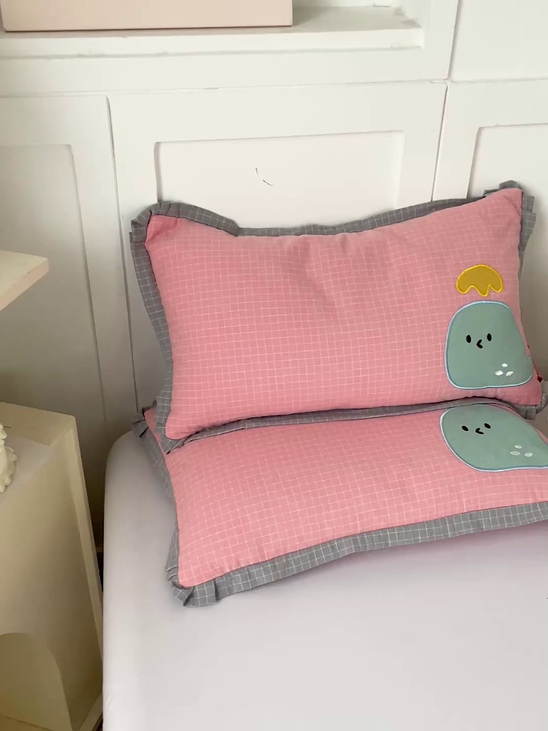 91家纺网 家纺一手货源 找家纺 梦叶草 2026新款全棉小鲸鱼荞麦枕枕头枕芯 小鲸鱼荞麦枕-粉色