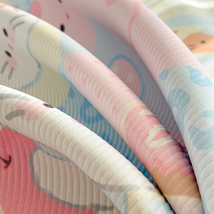 91家纺网 家纺一手货源 找家纺 几禾 2026新款卡通印花凉感凉豆豆凉席系列 曲奇蒂--床席款