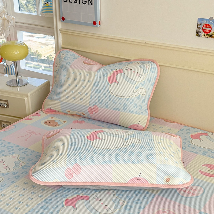 91家纺网 家纺一手货源 找家纺 几禾 2026新款卡通印花凉感凉豆豆凉席系列 曲奇蒂--床席款