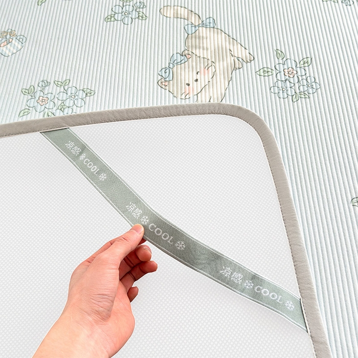 91家纺网 家纺一手货源 找家纺 几禾 2026新款卡通印花凉感凉豆豆凉席系列 小花猫--床席款