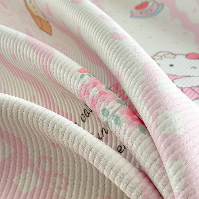 91家纺网 家纺一手货源 找家纺 几禾 2026新款卡通印花凉感凉豆豆凉席系列 摇篮梦--床席款