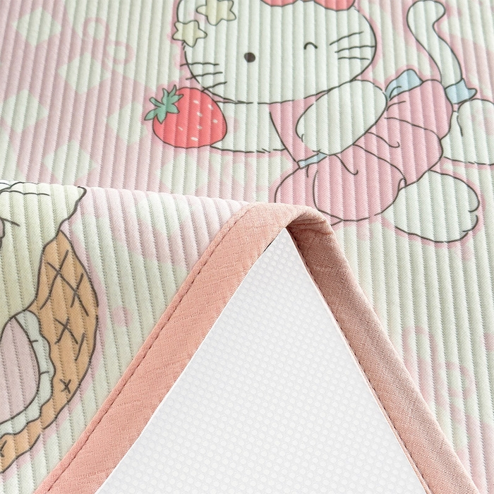 91家纺网 家纺一手货源 找家纺 几禾 2026新款卡通印花凉感凉豆豆凉席系列 摇篮梦--床席款