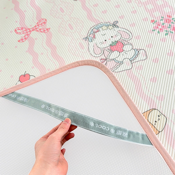 91家纺网 家纺一手货源 找家纺 几禾 2026新款卡通印花凉感凉豆豆凉席系列 摇篮梦--床席款