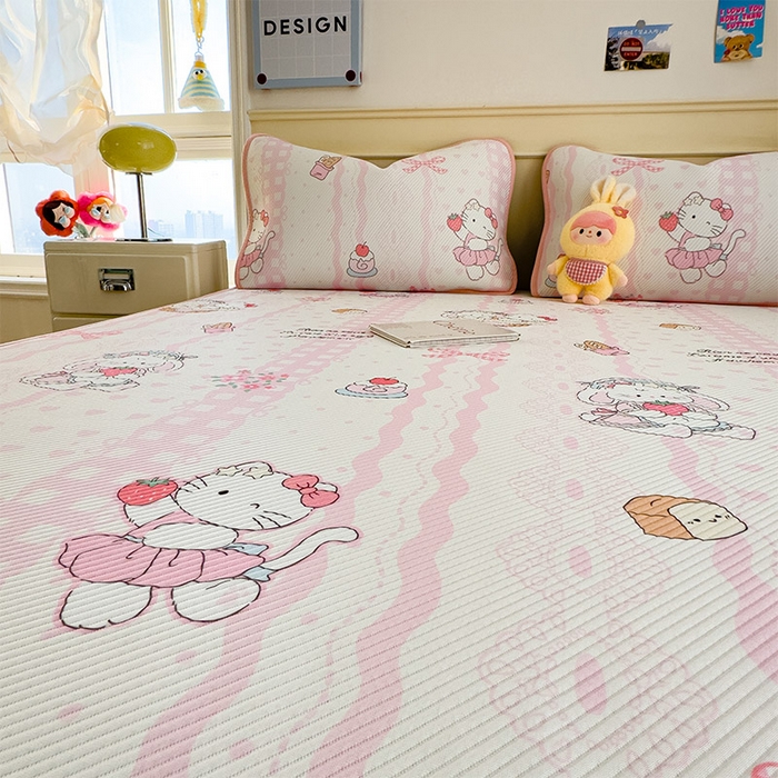 91家纺网 家纺一手货源 找家纺 几禾 2026新款卡通印花凉感凉豆豆凉席系列 摇篮梦--床席款