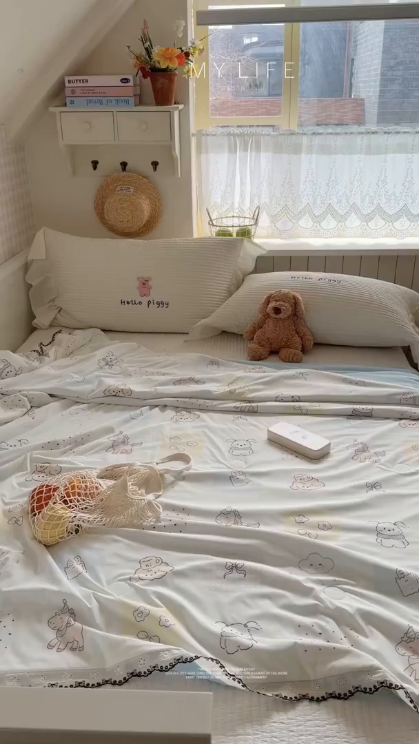 91家纺网 家纺一手货源 找家纺 Sweet dreams甜梦 2026新款A类蕾丝花边锦氨凉感夏凉被 小幸运