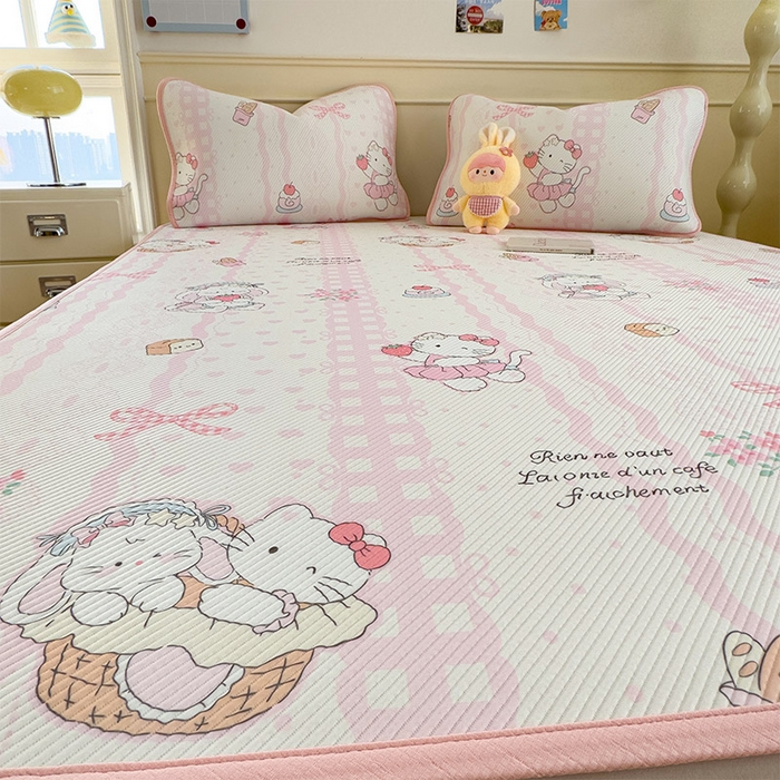 91家纺网 家纺一手货源 找家纺 几禾 2026新款卡通印花凉感凉豆豆凉席系列 摇篮梦--床席款