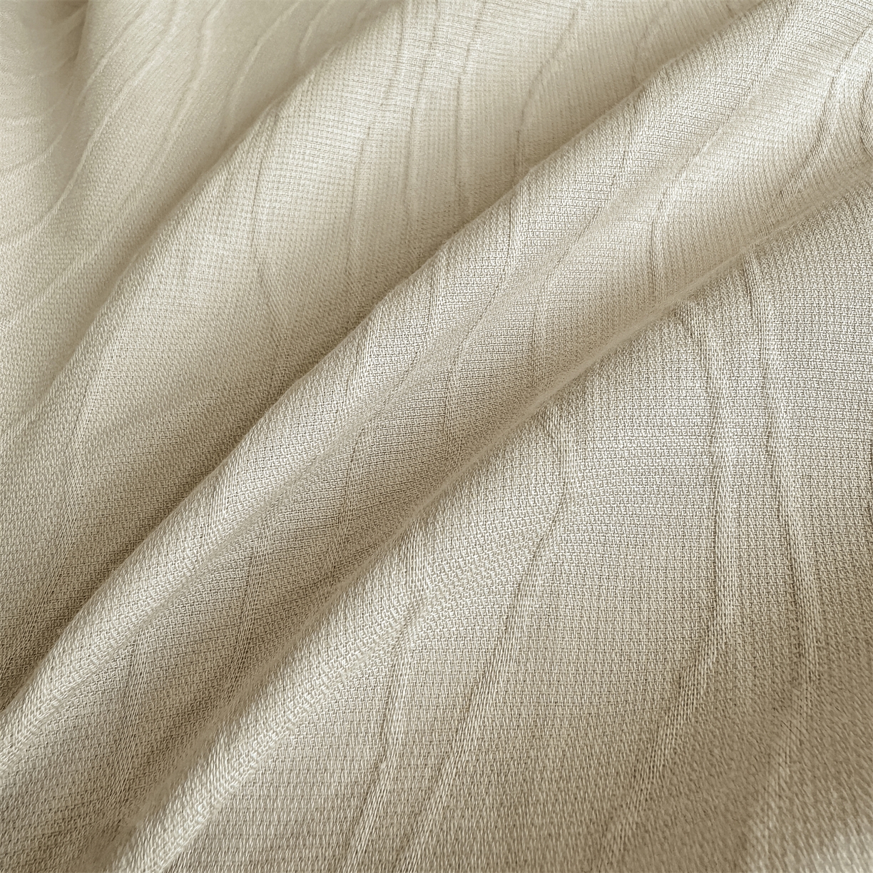 91家纺网 家纺一手货源 找家纺 灰鲸 2026新款全棉简约三层纱色织提花单品床单 浅忆-可可奶咖