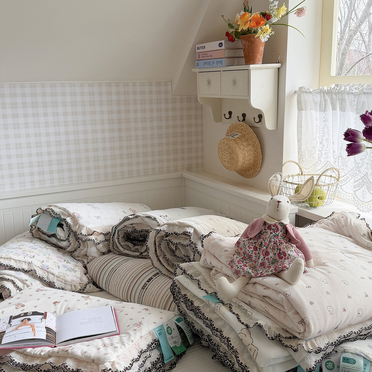 91家纺网 家纺一手货源 找家纺 Sweet dreams甜梦 2026新款A类蕾丝花边锦氨凉感夏凉被 组合