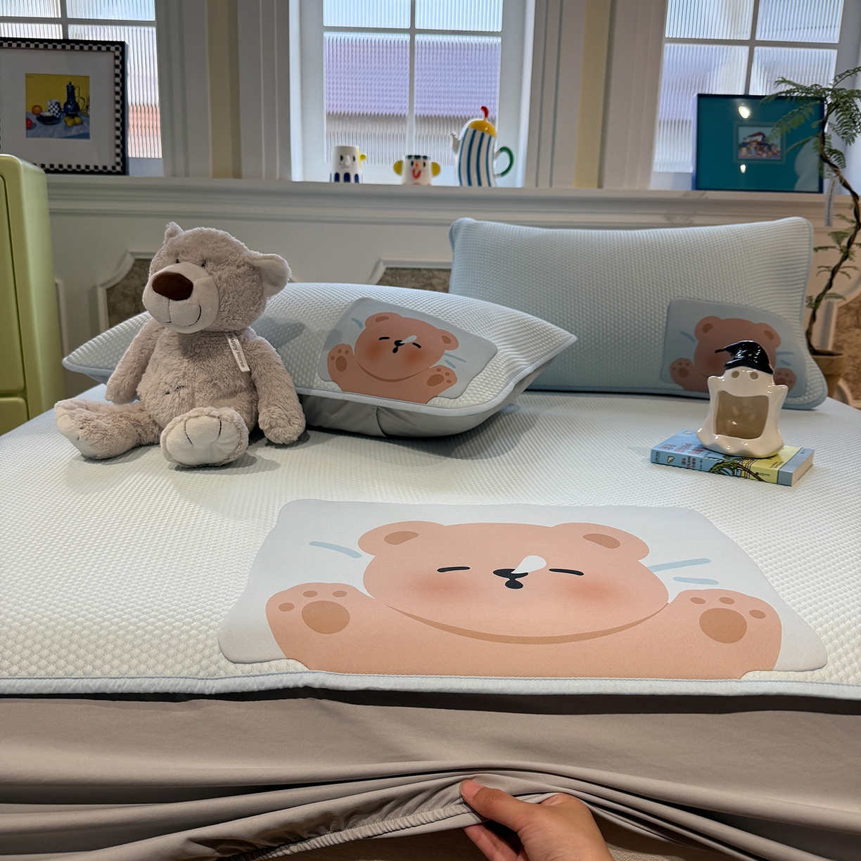 91家纺网 家纺一手货源 找家纺 （总）Sweet dreams甜梦 2026新款数码印花小板凉感豆豆席