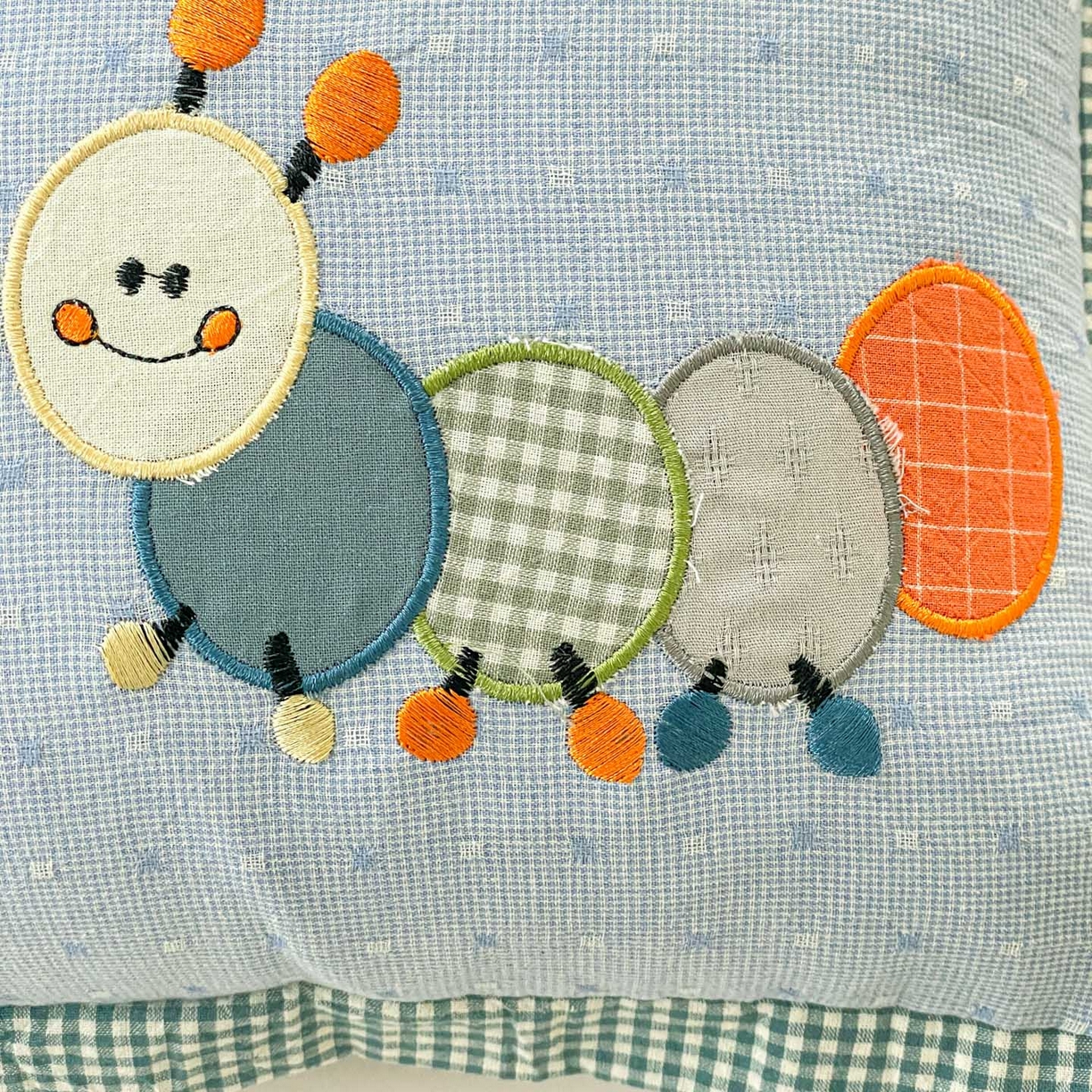 91家纺网 家纺一手货源 找家纺 梦叶草 2026新款全棉色织荞麦枕糖果虫荞麦枕枕头枕芯 糖果虫-蓝色