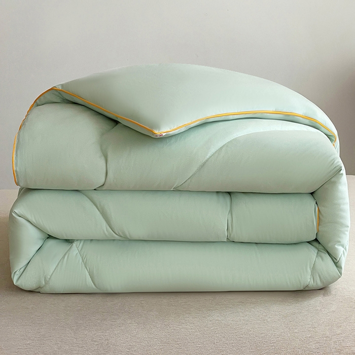 91家纺网 家纺一手货源 找家纺 梦莎被业 2026新款夏被四季款空调被 抹茶绿