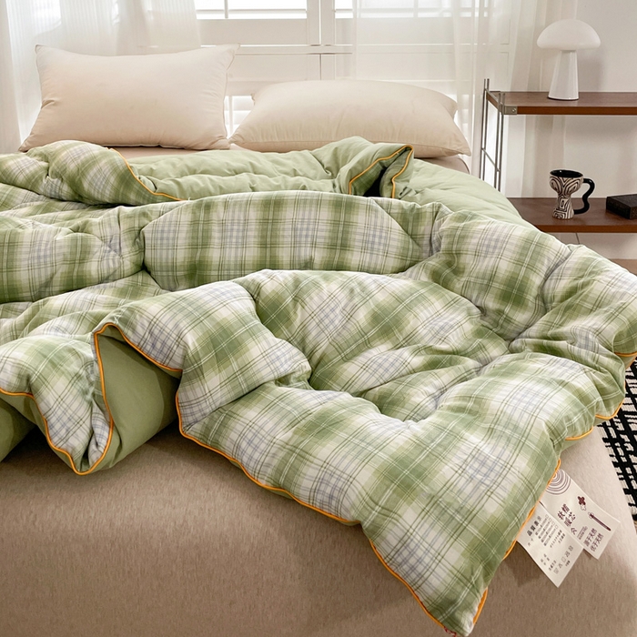 91家纺网 家纺一手货源 找家纺 梦莎被业 2026新款夏被四季款空调被 格调绿