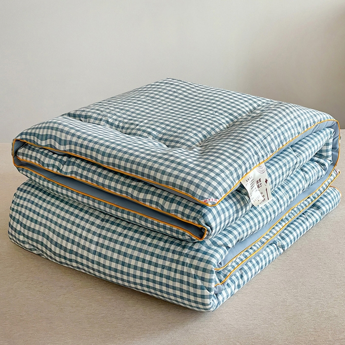 91家纺网 家纺一手货源 找家纺 梦莎被业 2026新款夏被四季款空调被 雅格蓝