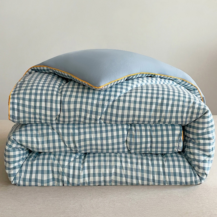 91家纺网 家纺一手货源 找家纺 梦莎被业 2026新款夏被四季款空调被 雅格蓝