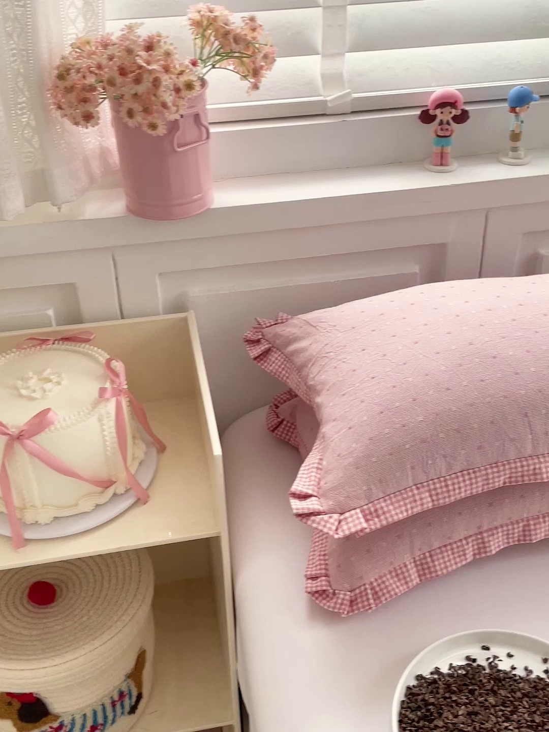 91家纺网 家纺一手货源 找家纺 梦叶草 2026新款全棉色织荞麦枕糖果虫荞麦枕枕头枕芯 糖果虫-粉色