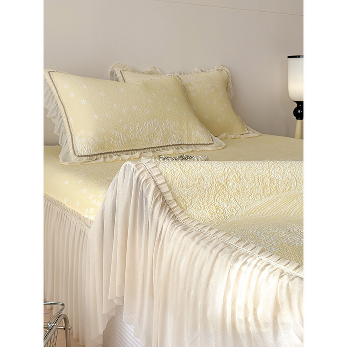 91家纺网 家纺一手货源 找家纺 （总）孩子王家纺 2026新款冰豆豆凉席夏天冰丝席夏季凉感值过0.21可机洗双人床裙款A类母婴级软