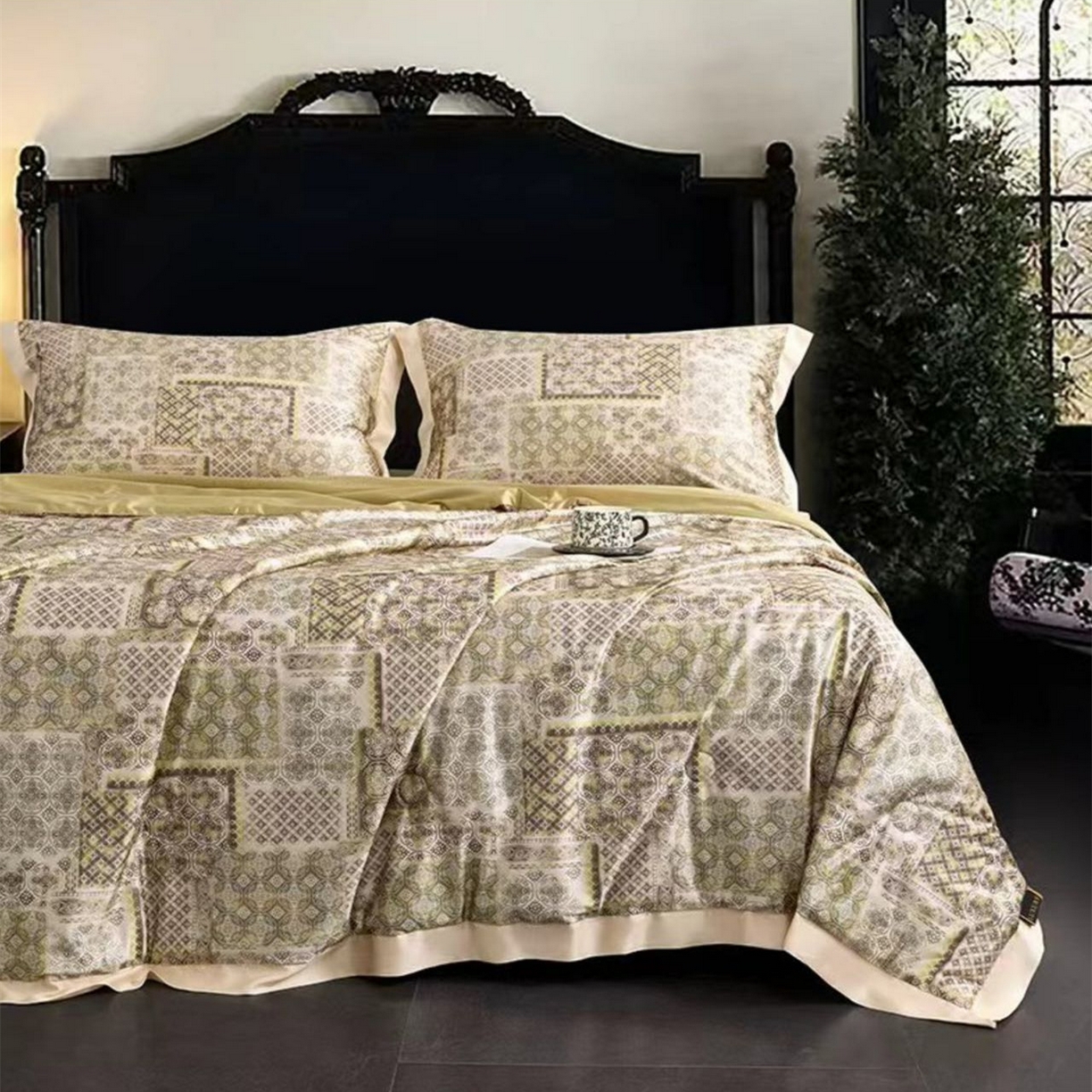 91家纺网 家纺一手货源 找家纺 （总）兰芯纭 2026新款水光雪莲真丝缎夏被