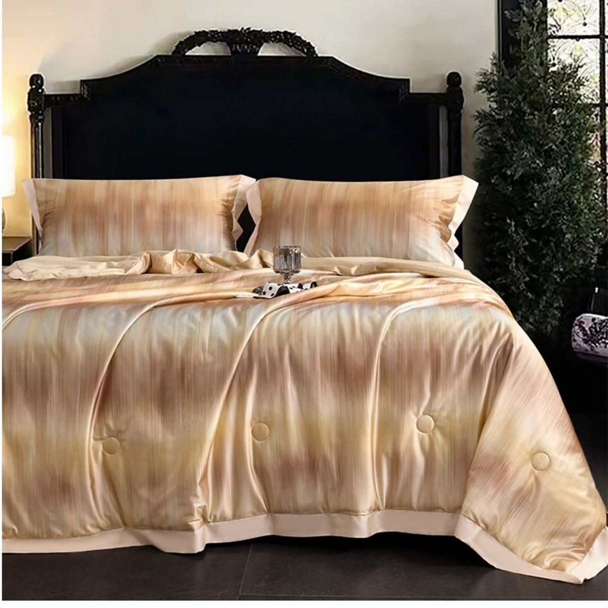 91家纺网 家纺一手货源 找家纺 （总）兰芯纭 2026新款水光雪莲真丝缎夏被