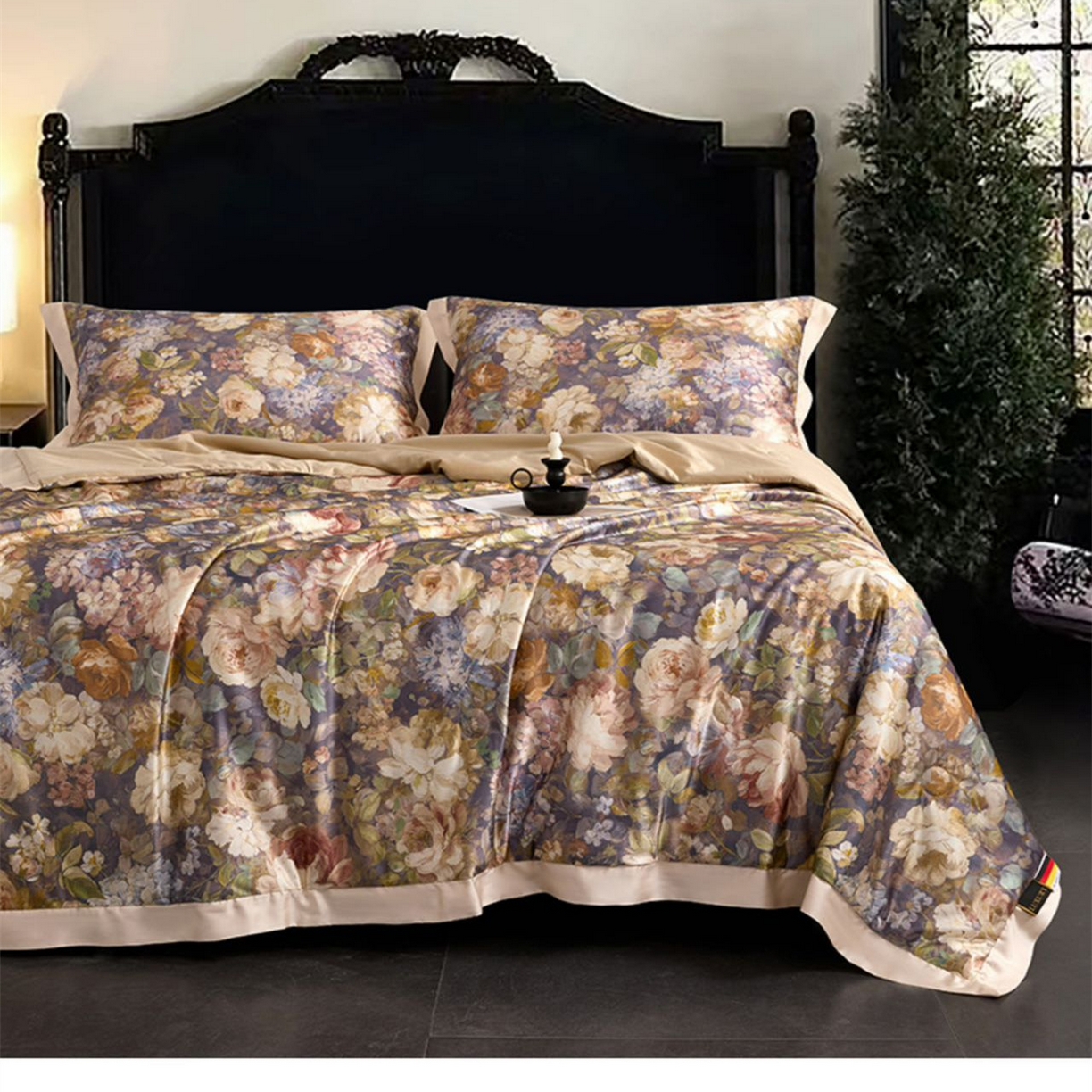 91家纺网 家纺一手货源 找家纺 （总）兰芯纭 2026新款水光雪莲真丝缎夏被