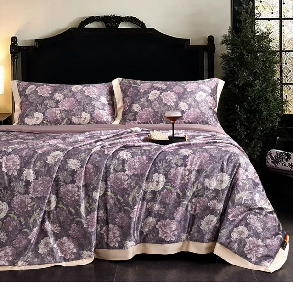 91家纺网 家纺一手货源 找家纺 （总）兰芯纭 2026新款水光雪莲真丝缎夏被