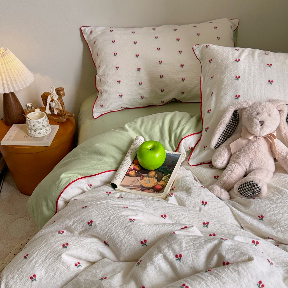 91家纺网 家纺一手货源 找家纺 （总）艾咪-Amy ntmy 2026新款嵌条边全棉纯棉色织小提花四件套