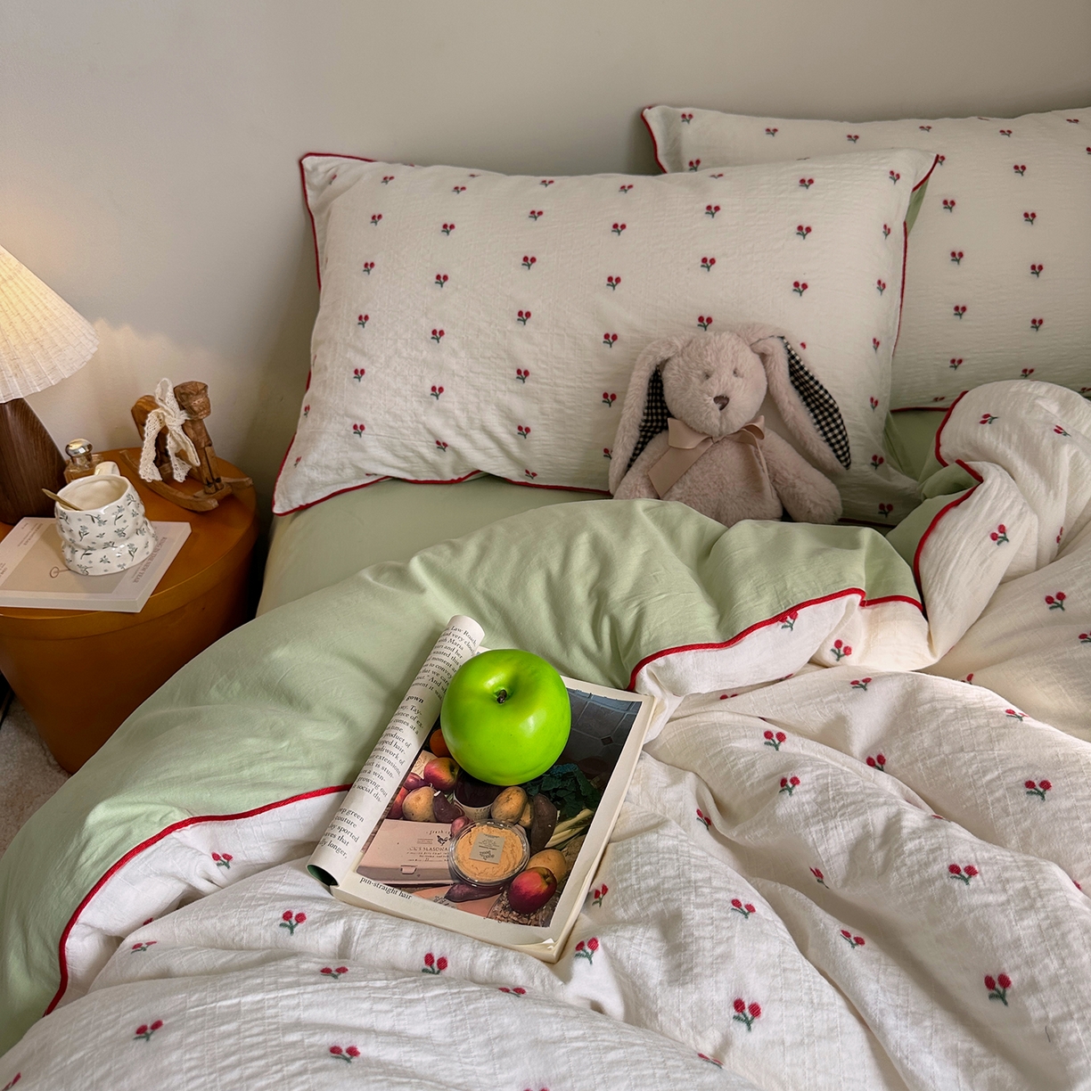 91家纺网 家纺一手货源 找家纺 （总）艾咪-Amy ntmy 2026新款嵌条边全棉纯棉色织小提花四件套