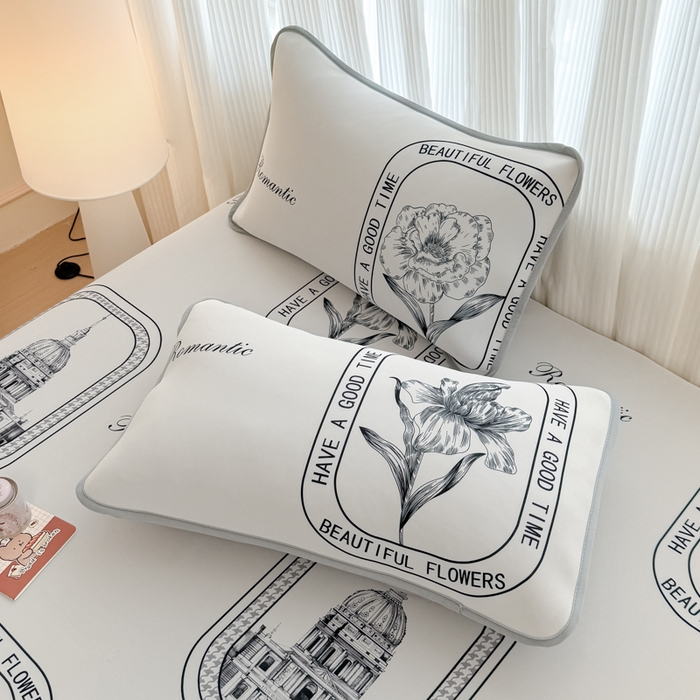 91家纺网 家纺一手货源 找家纺 布柔 2026新款冰皮凉席床笠冰丝小清新卡通印花软席可机洗 摩登时代