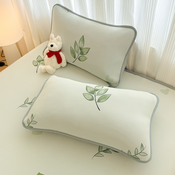 91家纺网 家纺一手货源 找家纺 布柔 2026新款冰皮凉席床笠冰丝小清新卡通印花软席可机洗 初夏