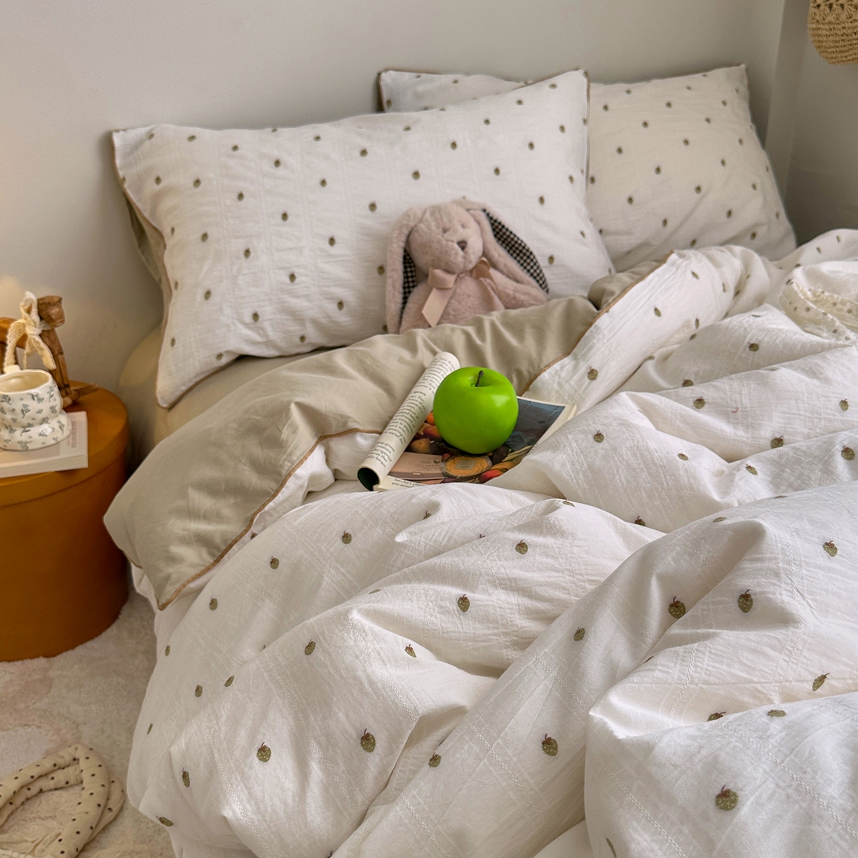 91家纺网 家纺一手货源 找家纺 （总）艾咪-Amy ntmy 2026新款嵌条边全棉纯棉色织小提花四件套