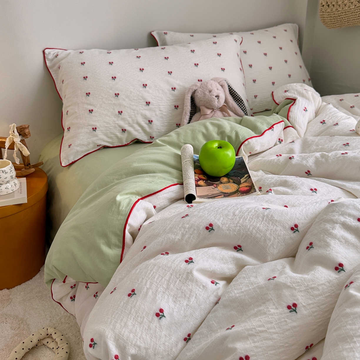 91家纺网 家纺一手货源 找家纺 （总）艾咪-Amy ntmy 2026新款嵌条边全棉纯棉色织小提花四件套