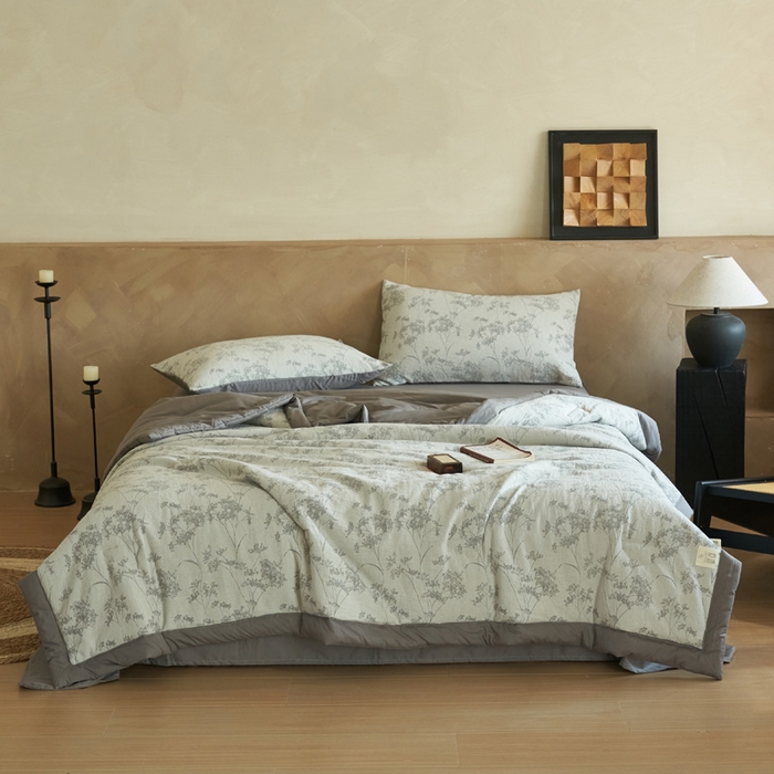 91家纺网 家纺一手货源 找家纺 （总）晨曦家纺 2026春夏新款全棉纯棉水洗棉三层提花大豆夏被夏凉被空调被大豆夏被四件套