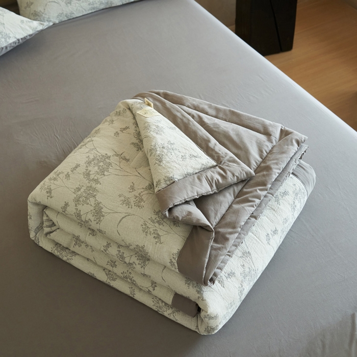 91家纺网 家纺一手货源 找家纺 （总）晨曦家纺 2026春夏新款全棉纯棉水洗棉三层提花大豆夏被夏凉被空调被大豆夏被四件套