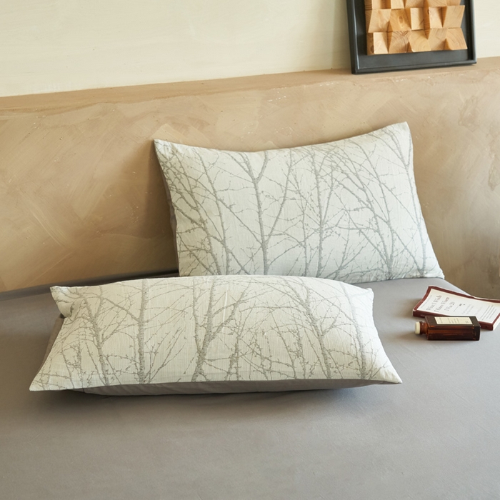 91家纺网 家纺一手货源 找家纺 晨曦家纺 2026春夏新款全棉纯棉水洗棉三层提花大豆夏被夏凉被空调被大豆夏被四件套 提花-树林灰