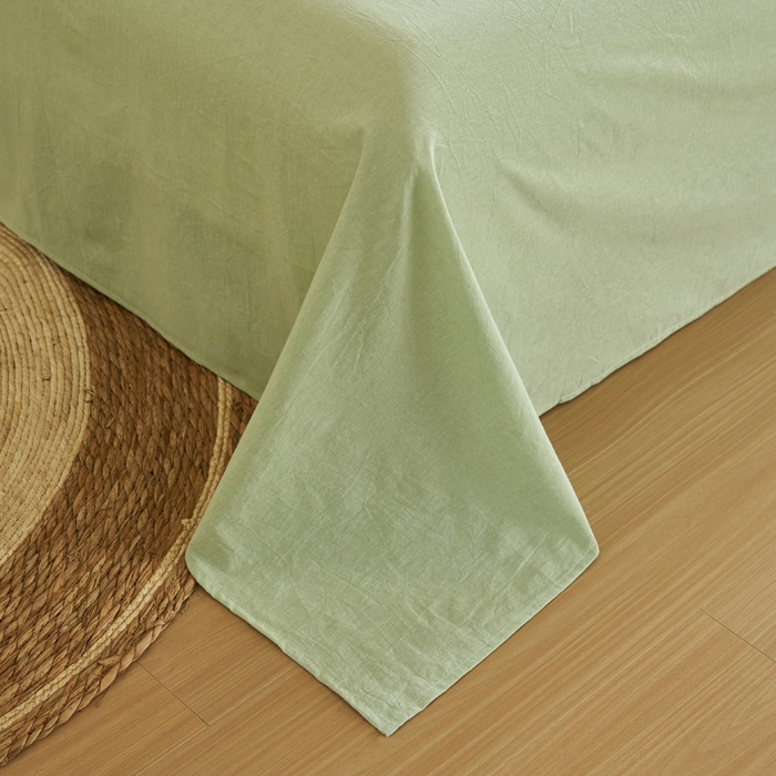 91家纺网 家纺一手货源 找家纺 晨曦家纺 2026春夏新款全棉纯棉水洗棉三层提花大豆夏被夏凉被空调被大豆夏被四件套 提花-树林绿